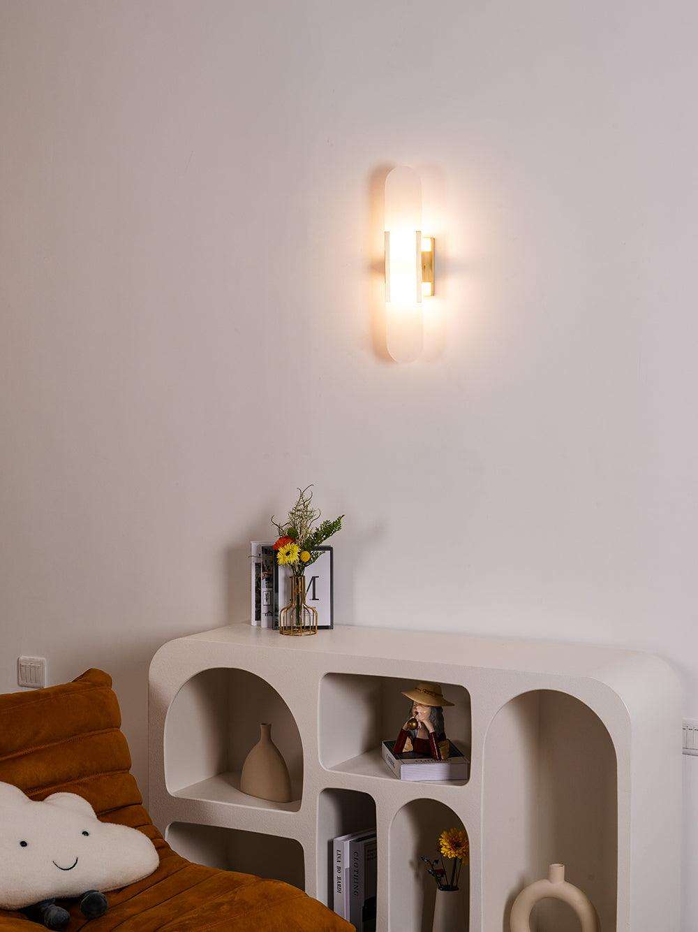 Lampa ścienna Melange Wydłużona Alabaster