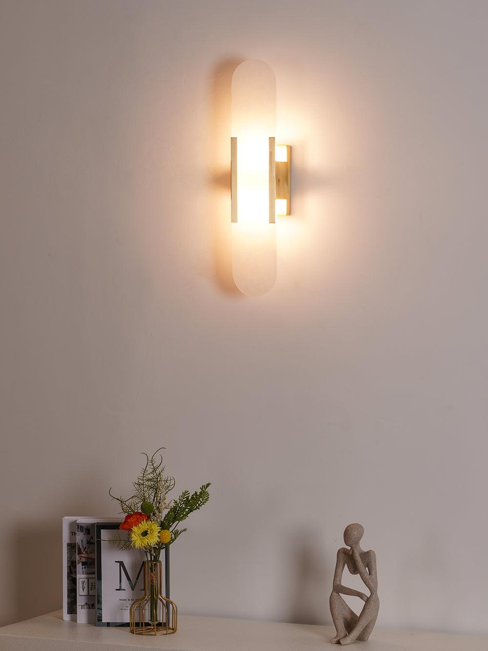 Lampa ścienna Melange Wydłużona Alabaster