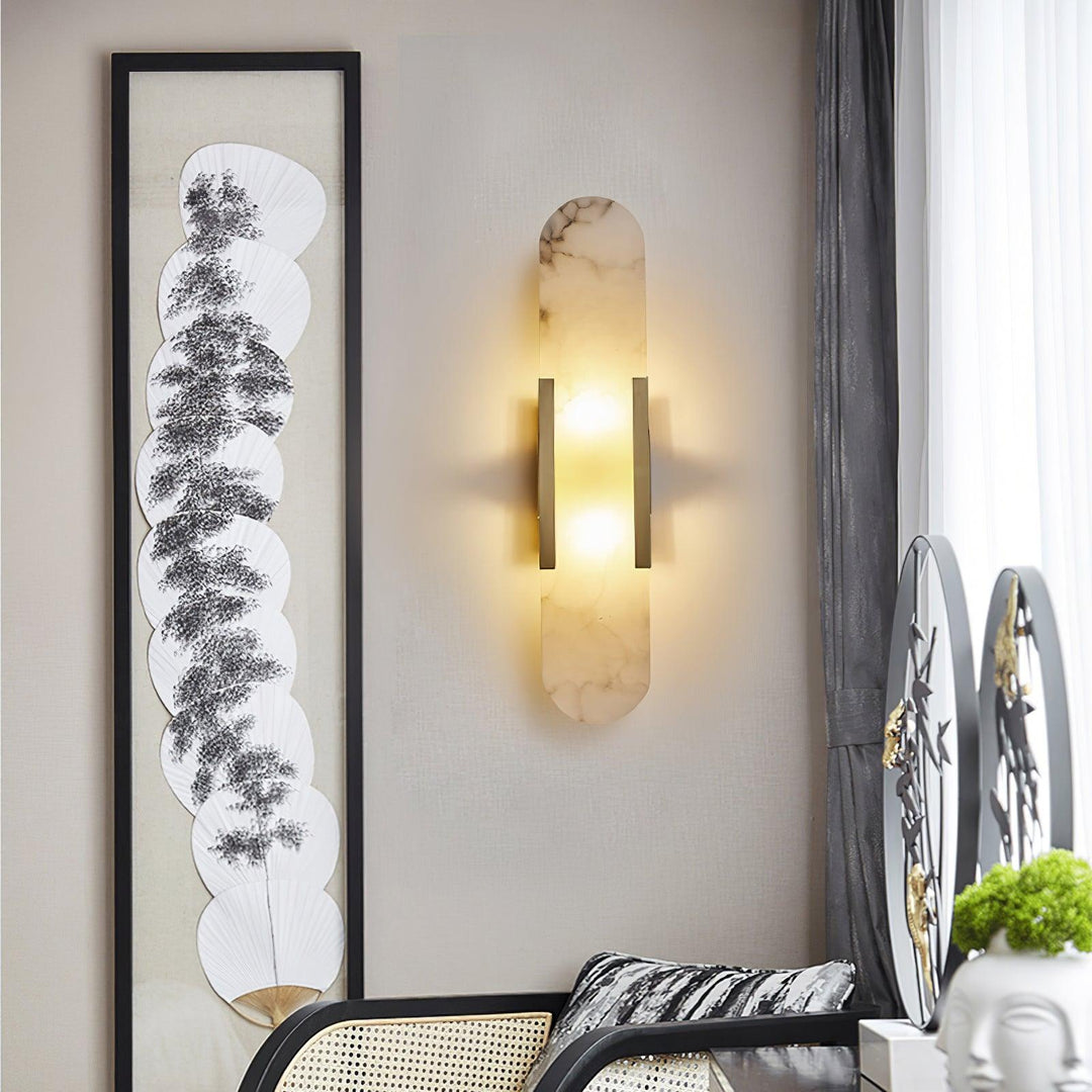 Lampa ścienna Melange Wydłużona Alabaster