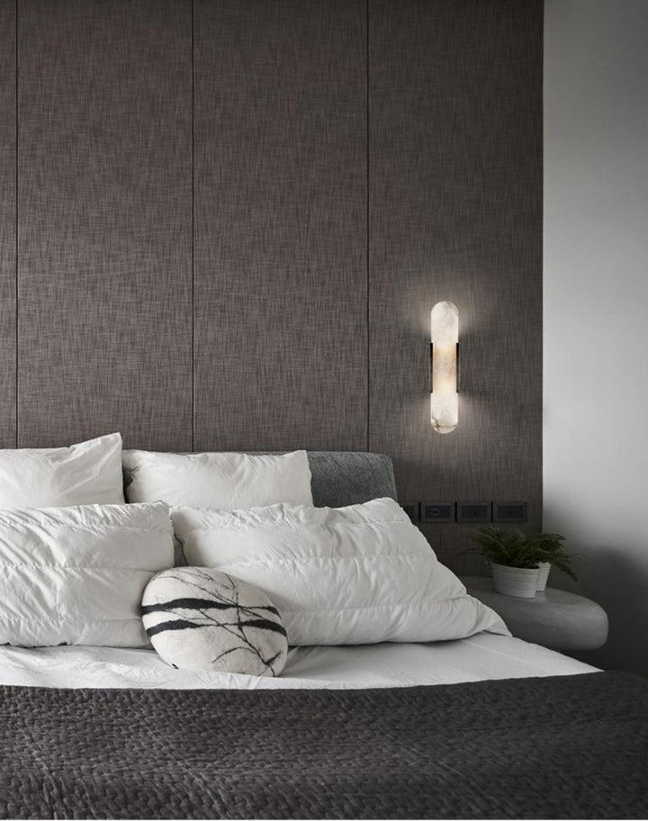 Lampa ścienna Melange Wydłużona Alabaster