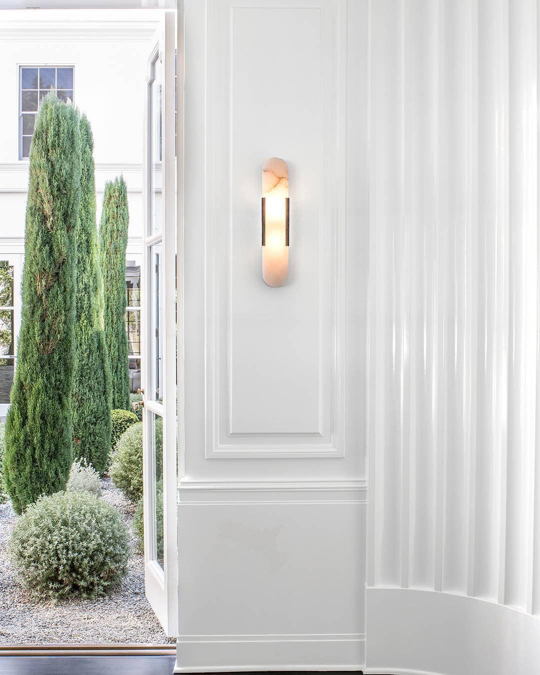 Lampa ścienna Melange Wydłużona Alabaster