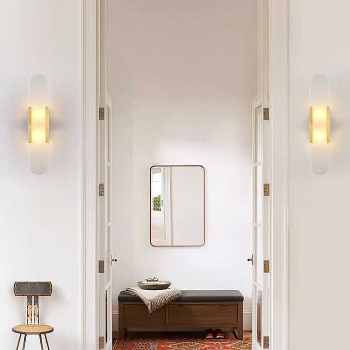 Lampa ścienna Melange Wydłużona Alabaster