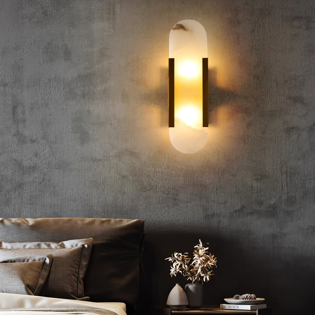 Lampa ścienna Melange Wydłużona Alabaster