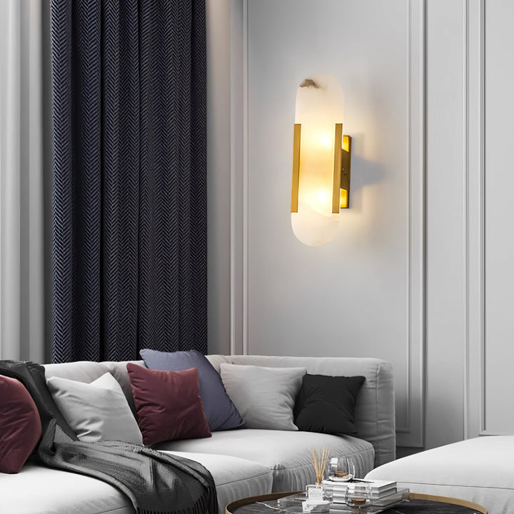 Lampa ścienna Melange Wydłużona Alabaster