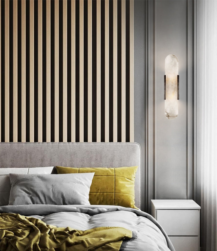 Lampa ścienna Melange Wydłużona Alabaster
