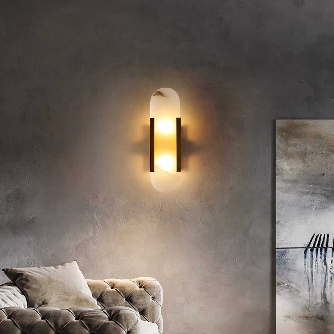 Lampa ścienna Melange Wydłużona Alabaster