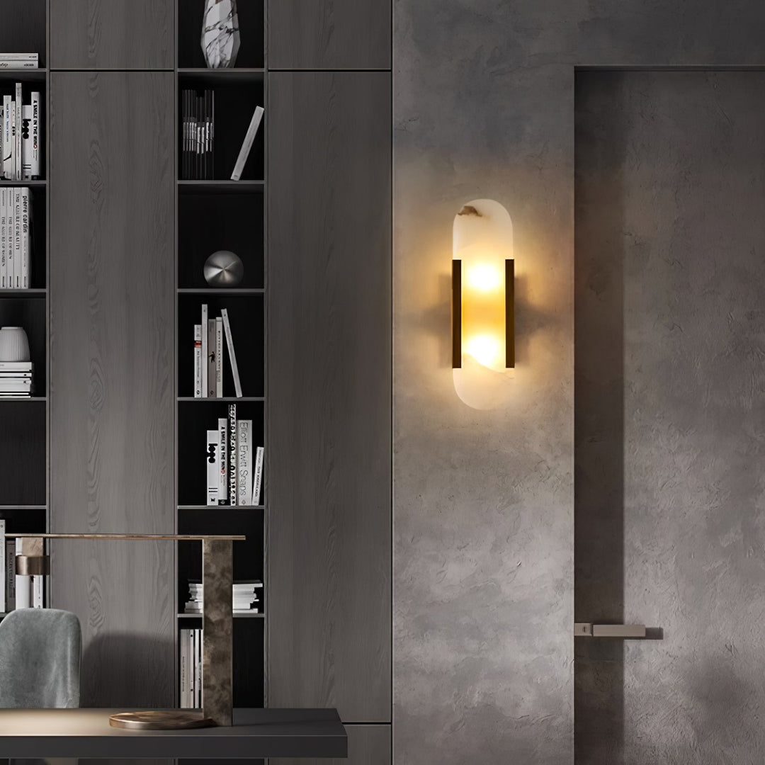 Lampa ścienna Melange Wydłużona Alabaster