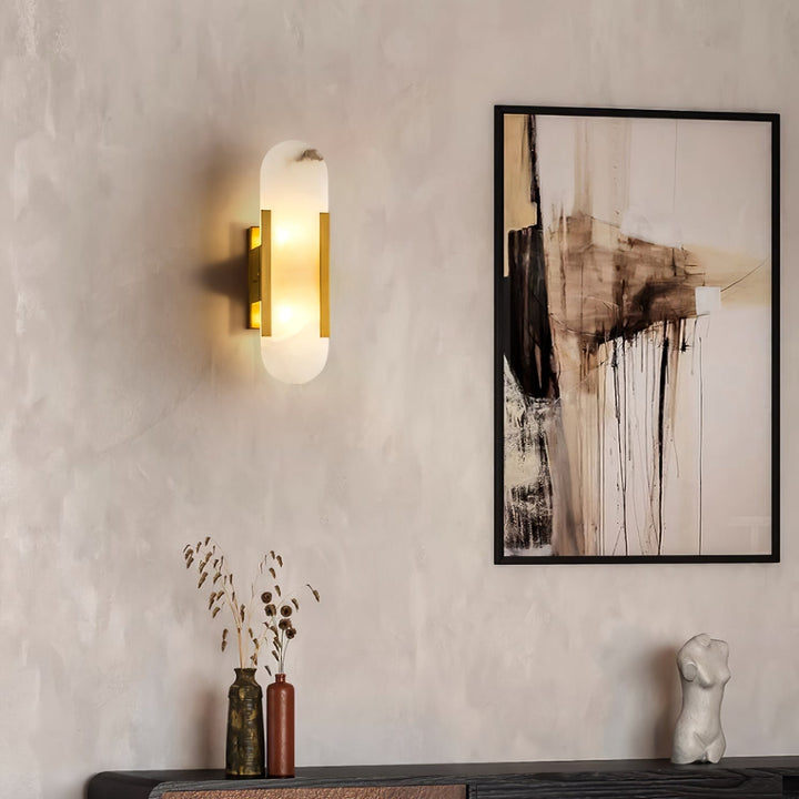Lampa ścienna Melange Wydłużona Alabaster