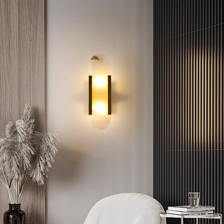 Lampa ścienna Melange Wydłużona Alabaster