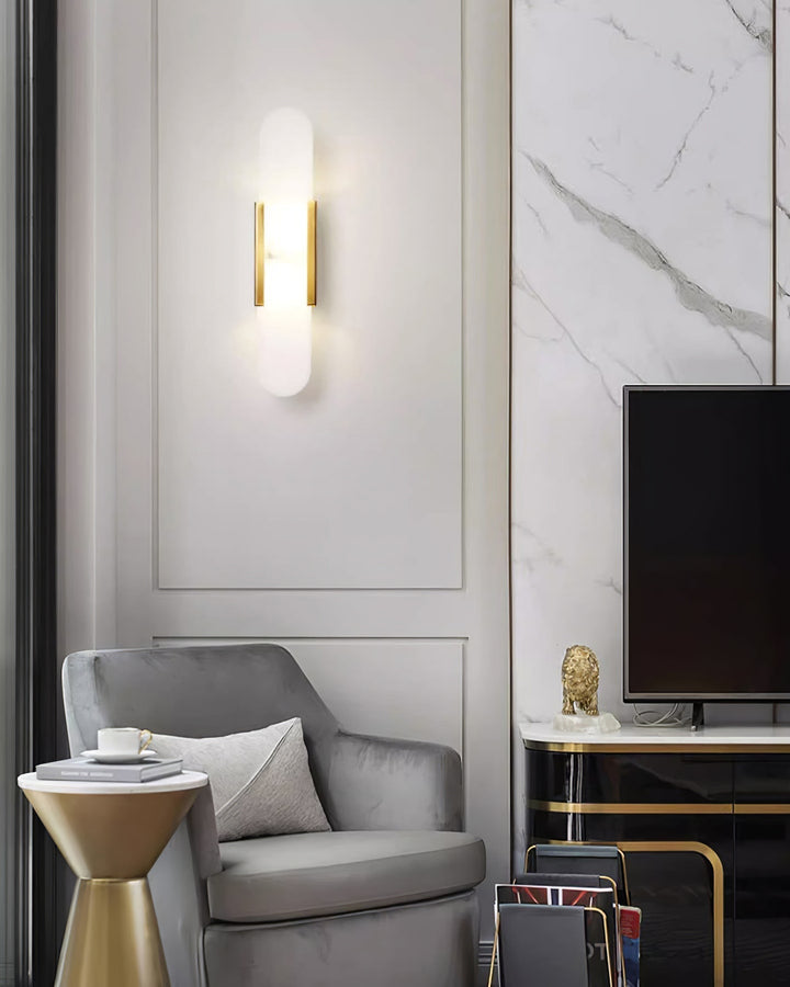 Lampa ścienna Melange Wydłużona Alabaster