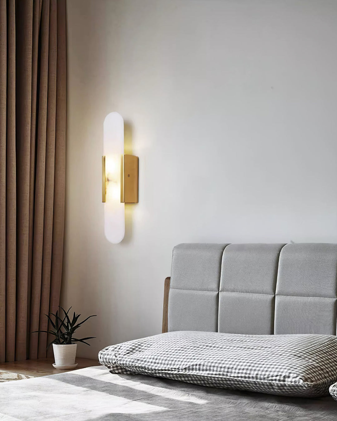 Lampa ścienna Melange Wydłużona Alabaster