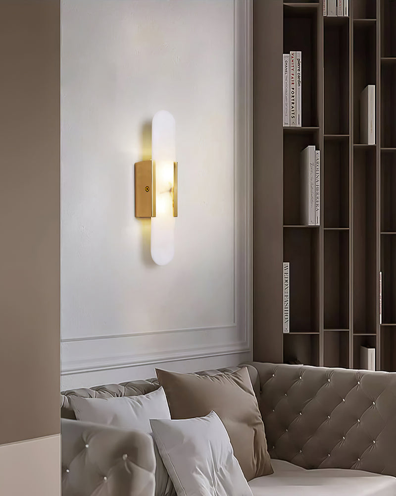Lampa ścienna Melange Wydłużona Alabaster