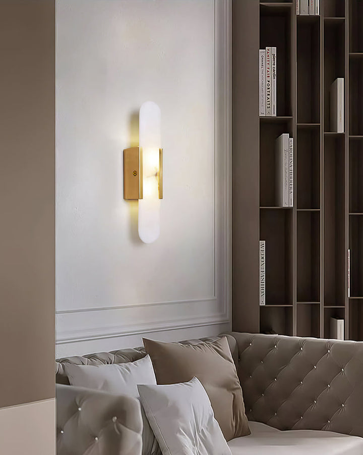 Lampa ścienna Melange Wydłużona Alabaster