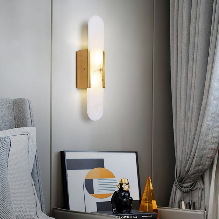 Lampa ścienna Melange Wydłużona Alabaster