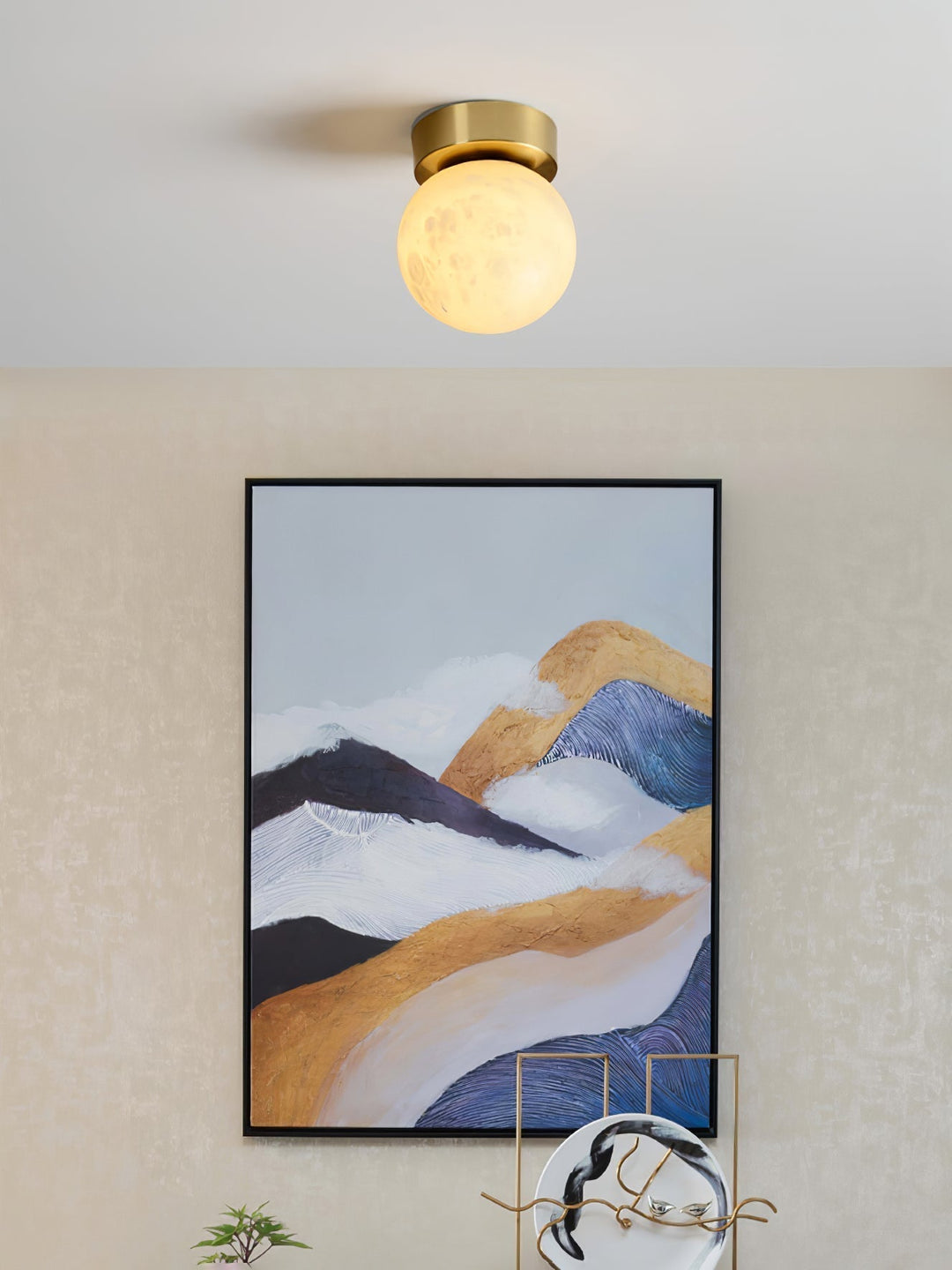 Lampa sufitowa Moon alabasten
