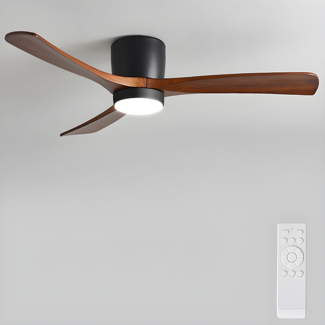 Drewniana Lampa Wentylatorowa sufitowa