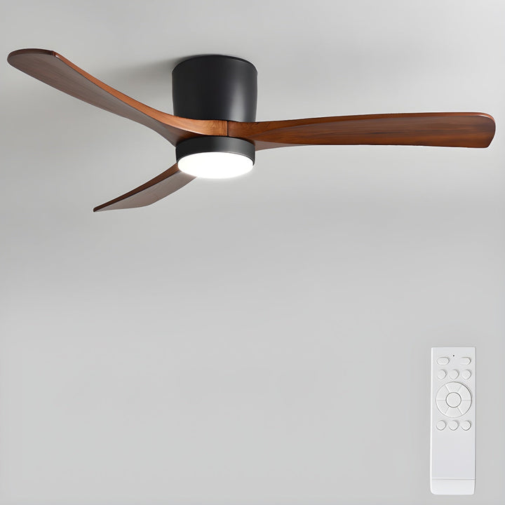 Drewniana Lampa Wentylatorowa sufitowa