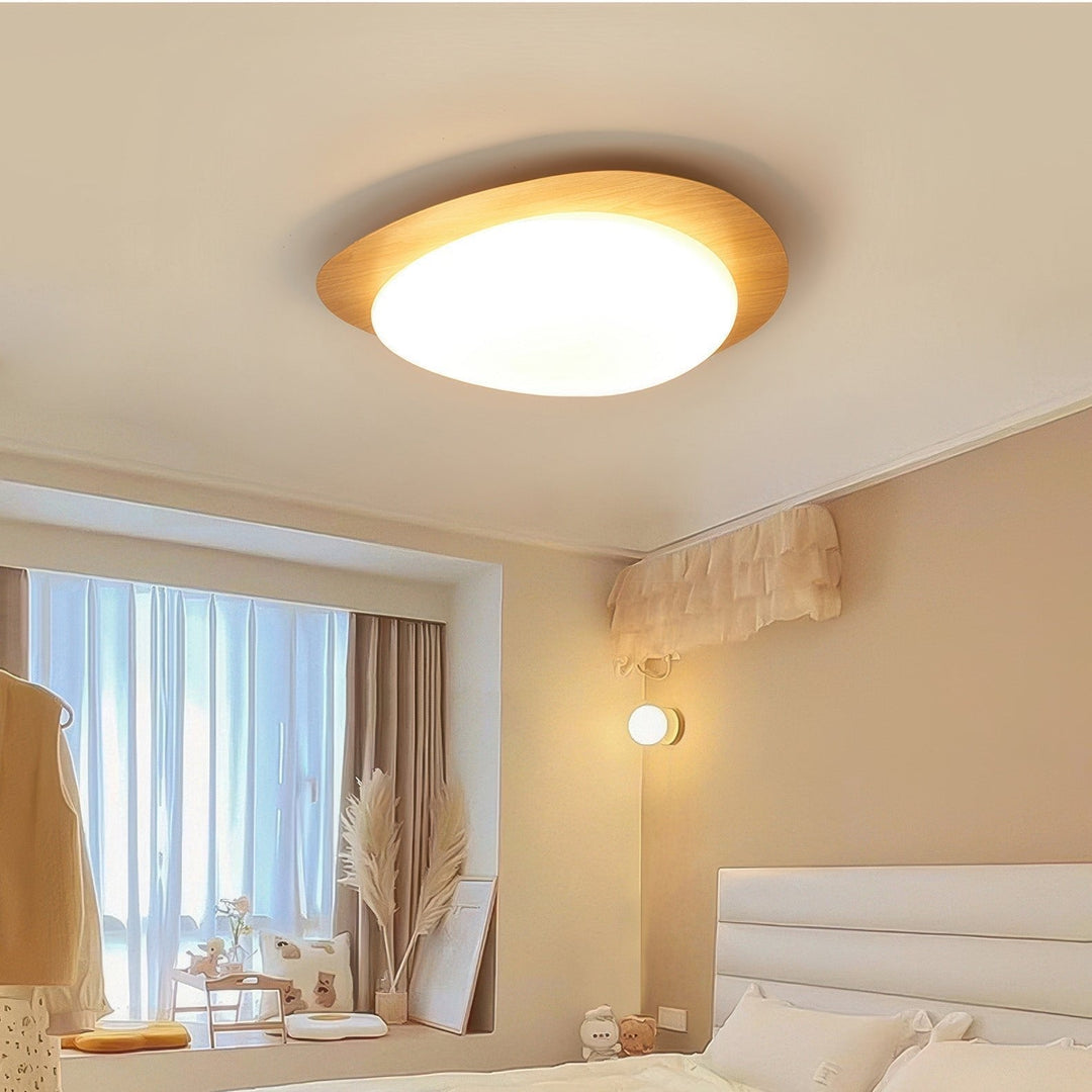 Skandynawska Lampa Sufitowa Pebble Wood Grain