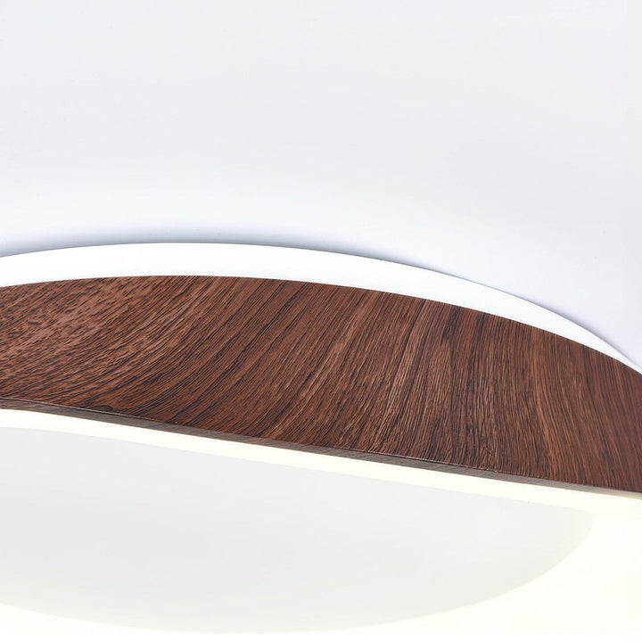 Skandynawska Artystyczna Lampa sufitowa z Drewnianym Wzorem
