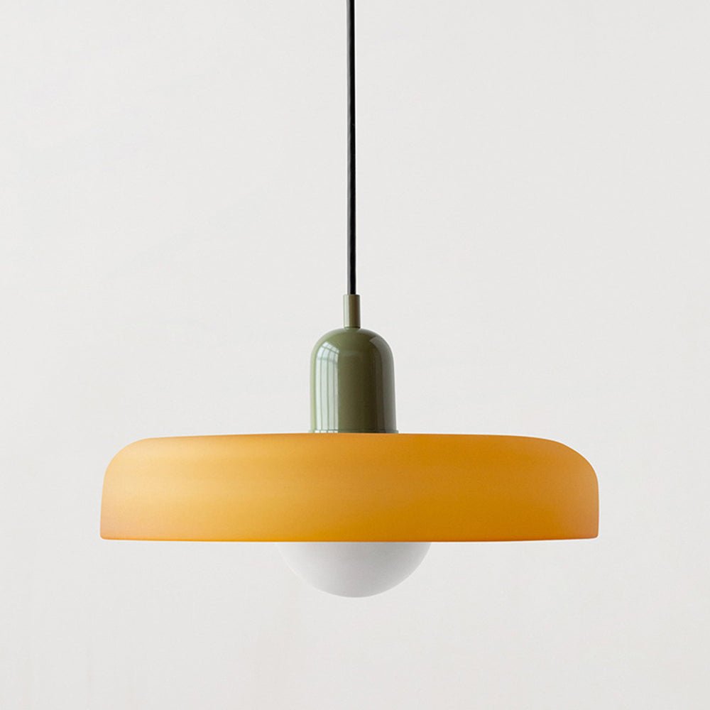 Lampa wisząca Bauhaus z kolorowego szkła