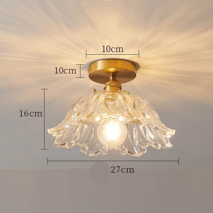 Szklana Lampa Wisząca Kwiat