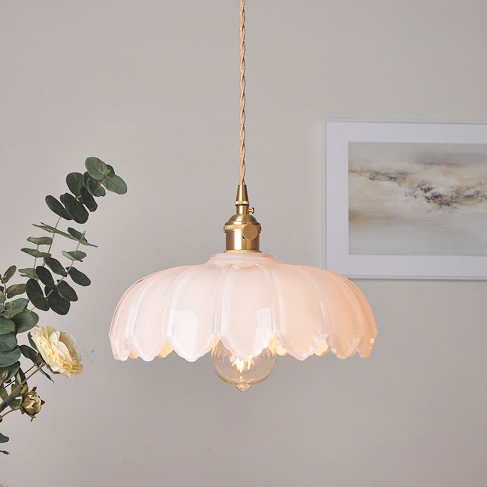 Vintage szklana lampa wisząca