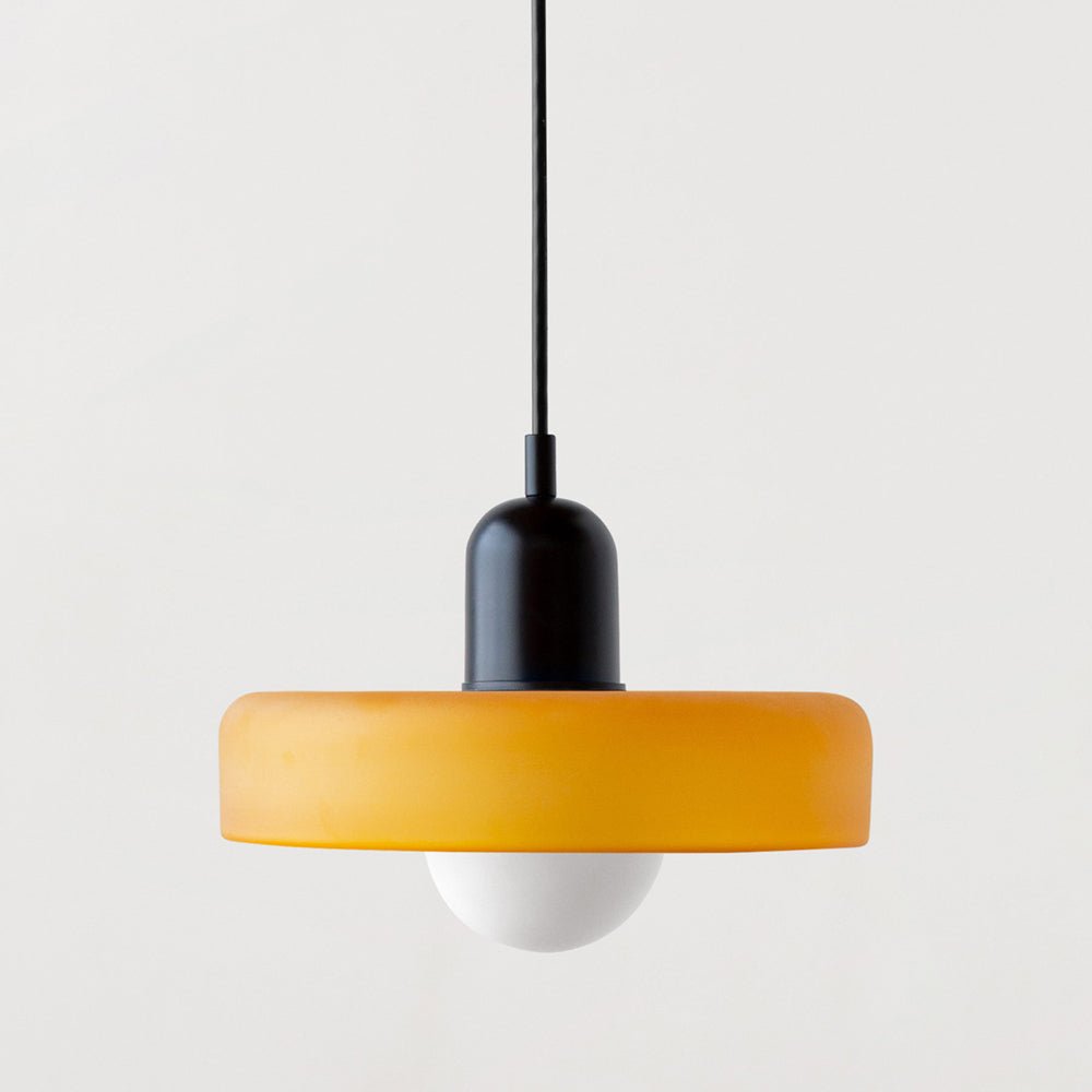 Lampa wisząca Bauhaus z kolorowego szkła