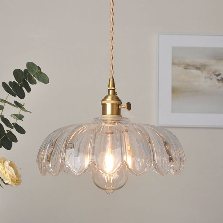 Vintage szklana lampa wisząca