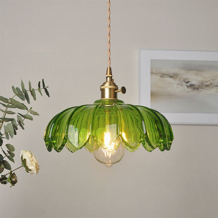 Vintage szklana lampa wisząca