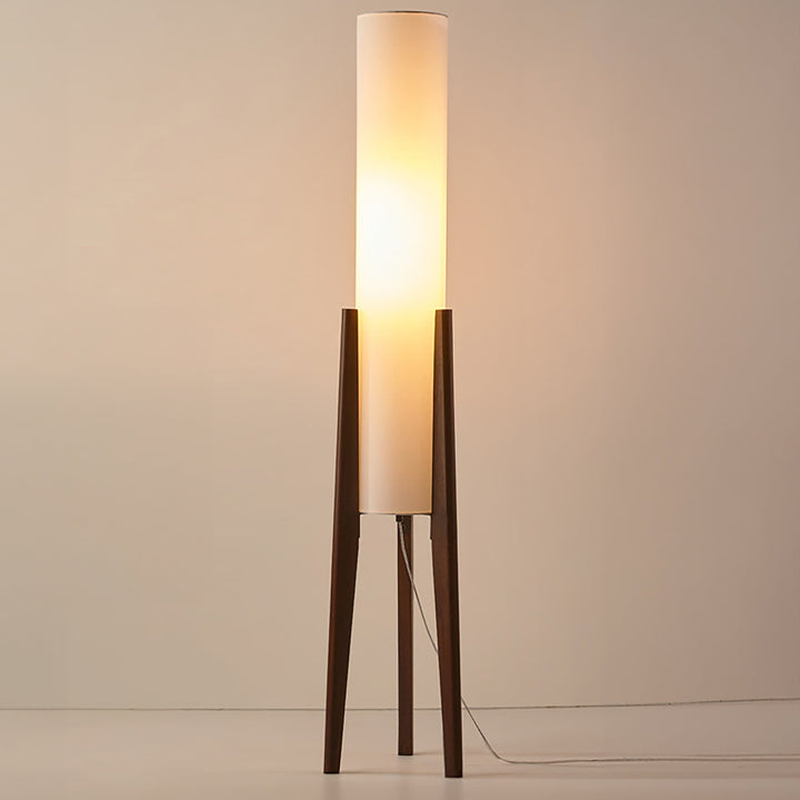 Lampa podłogowa z orzecha - Drewniana lampa dekoracyjna