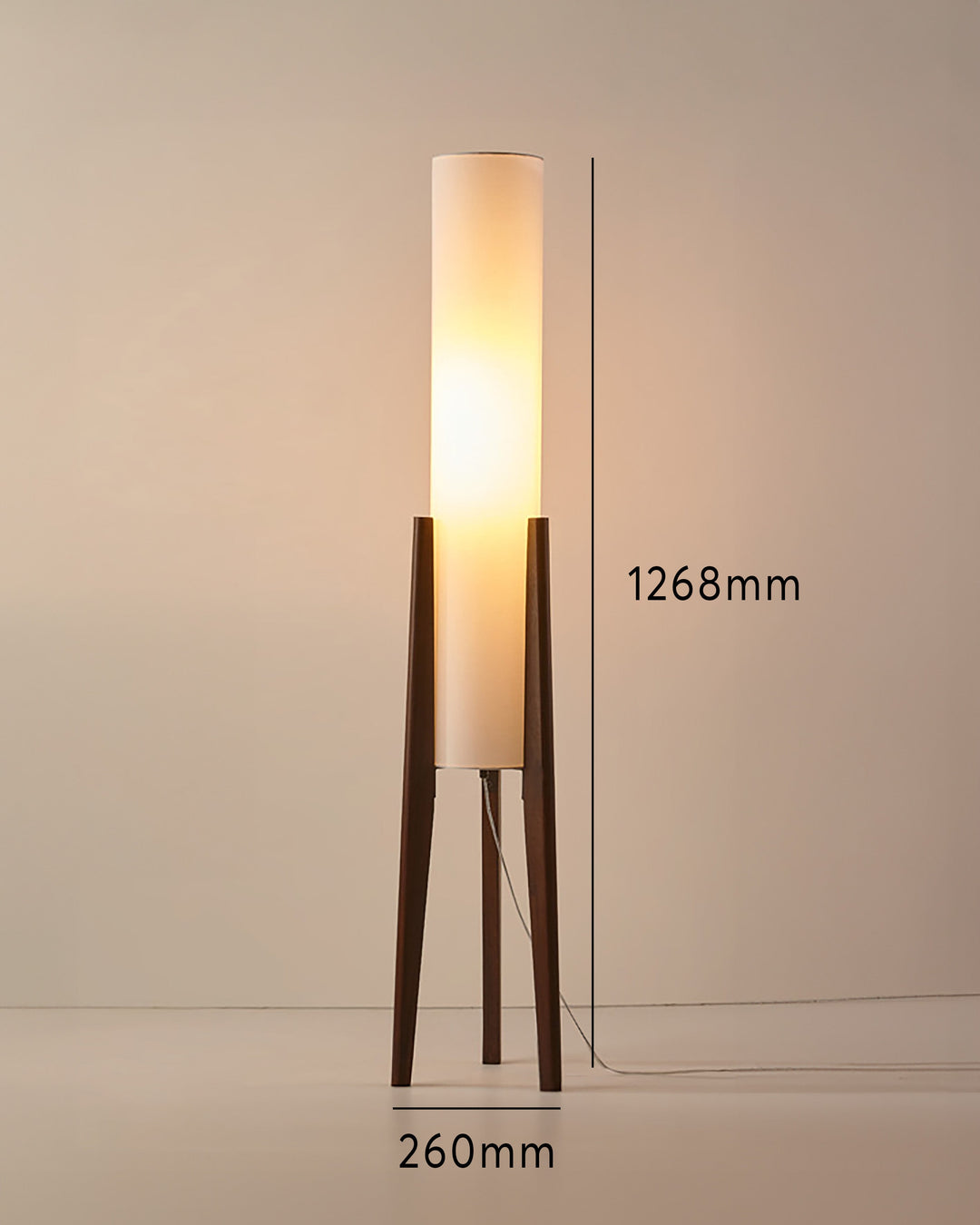 Lampa podłogowa z orzecha - Drewniana lampa dekoracyjna