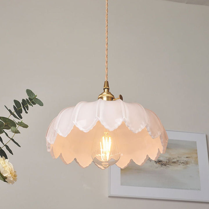 Vintage szklana lampa wisząca