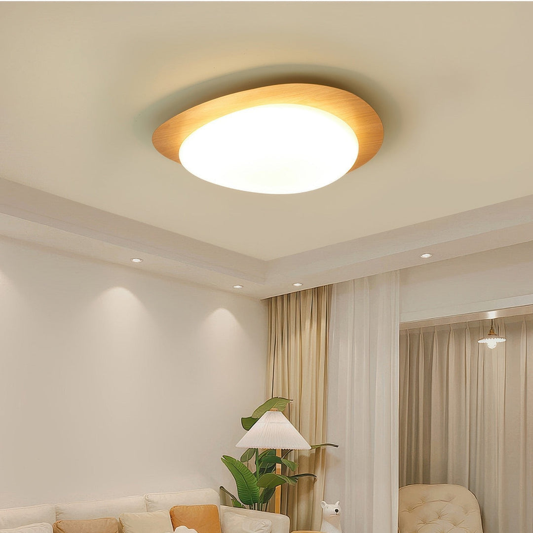Skandynawska Lampa Sufitowa Pebble Wood Grain