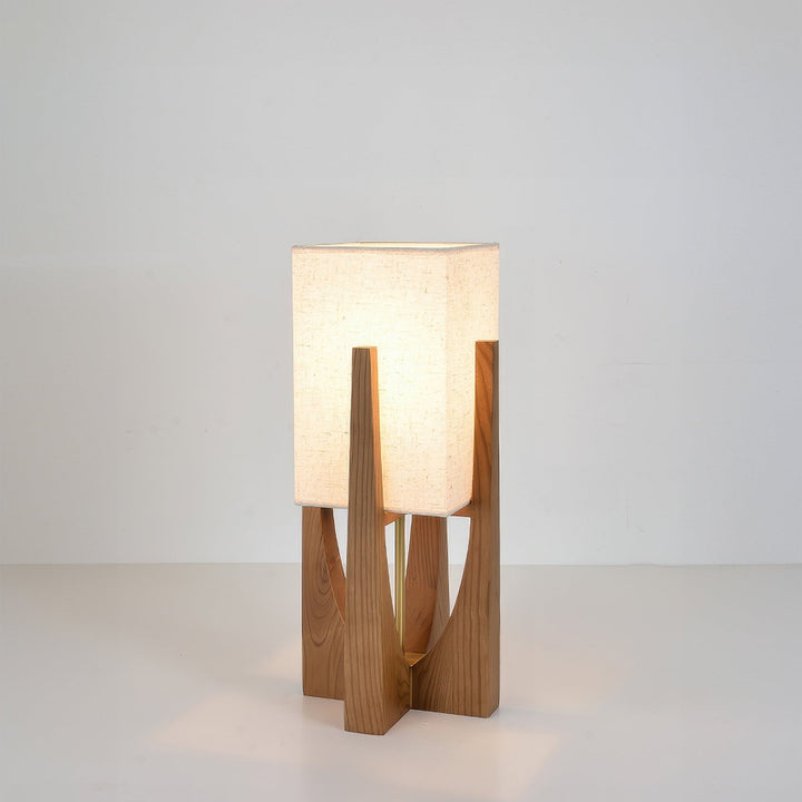Japońska stylowa lampa podłogowa z orzecha, prosta lampa z litego drewna
