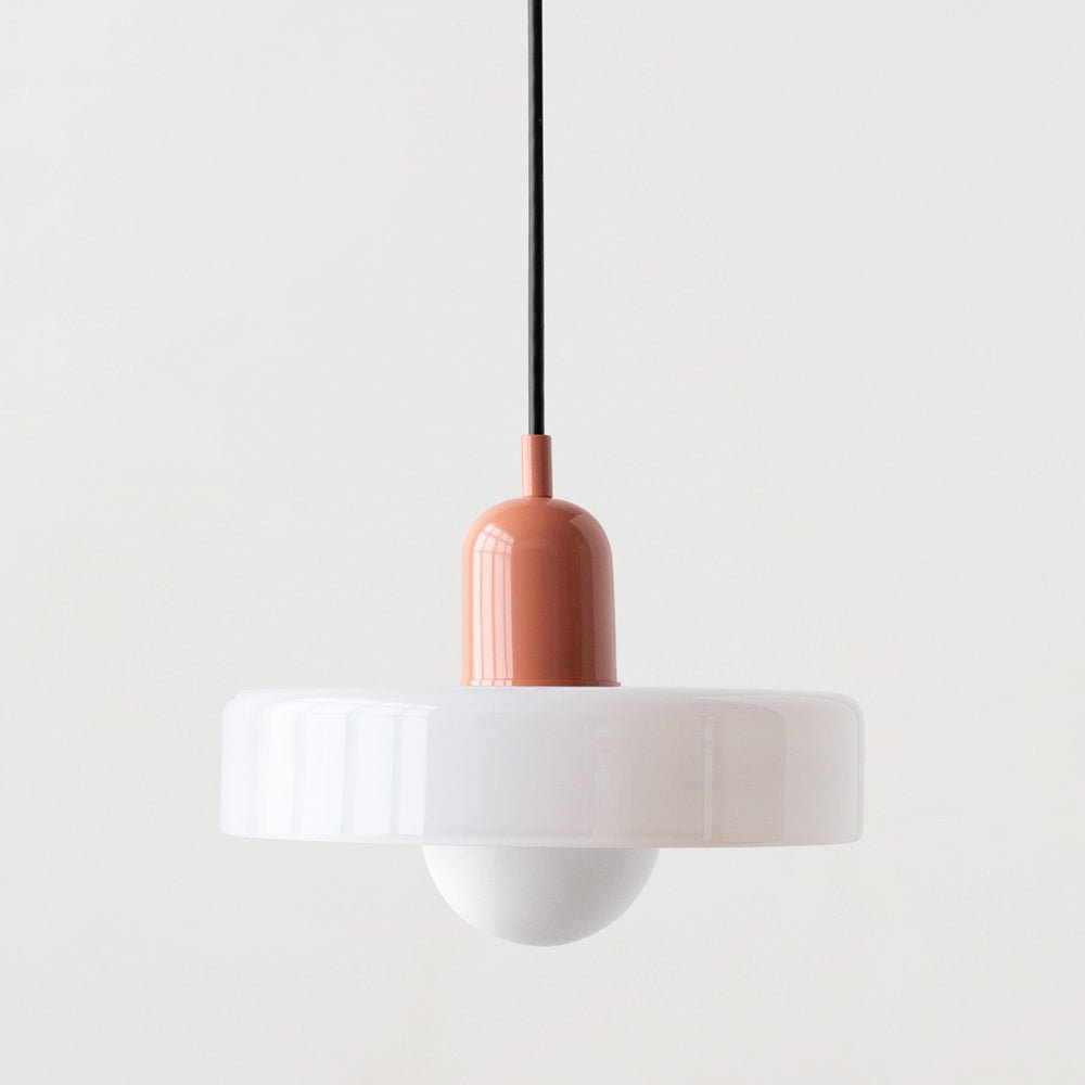 Lampa wisząca Bauhaus z kolorowego szkła
