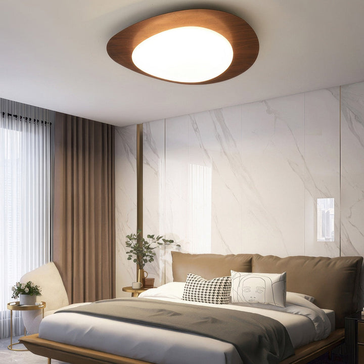 Skandynawska Lampa Sufitowa Pebble Wood Grain
