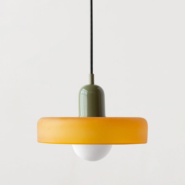 Lampa wisząca Bauhaus z kolorowego szkła
