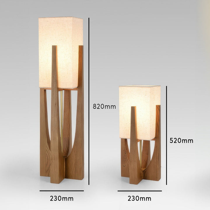 Japońska stylowa lampa podłogowa z orzecha, prosta lampa z litego drewna