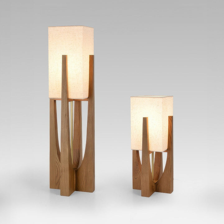 Japońska stylowa lampa podłogowa z orzecha, prosta lampa z litego drewna