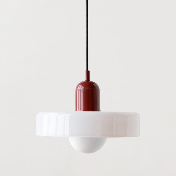 Lampa wisząca Bauhaus z kolorowego szkła