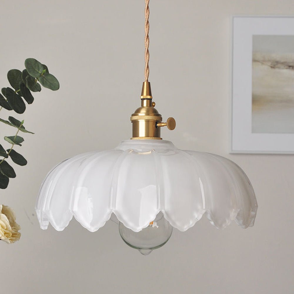 Vintage szklana lampa wisząca