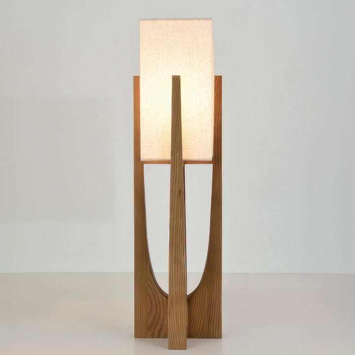 Japońska stylowa lampa podłogowa z orzecha, prosta lampa z litego drewna