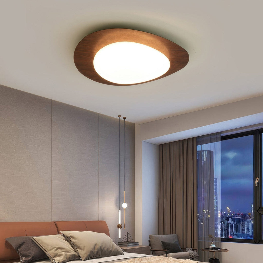 Skandynawska Lampa Sufitowa Pebble Wood Grain