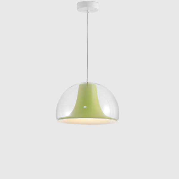 Półokrągła szklana lampa wisząca meduza