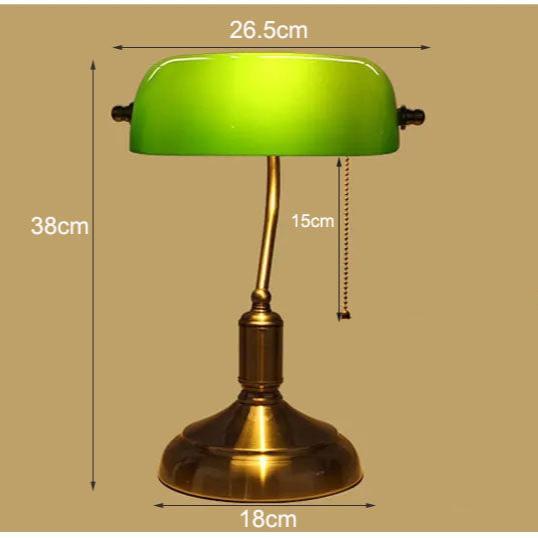 Szklana lampa stołowa w stylu europejskim