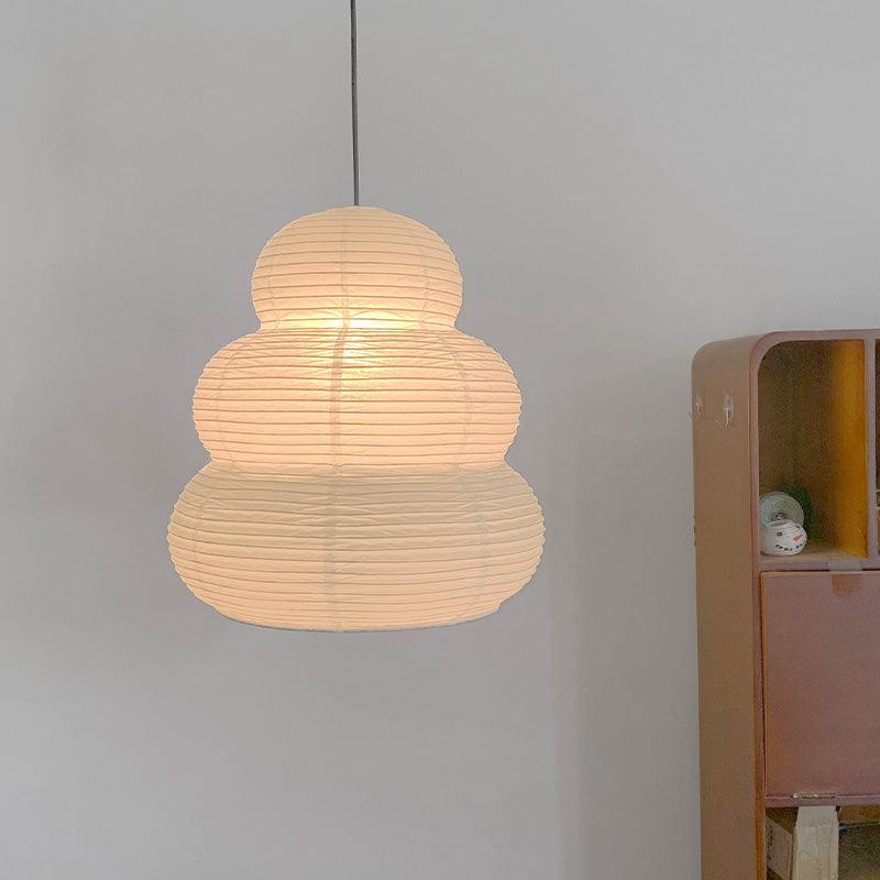 Lampa wisząca z papieru ryżowego