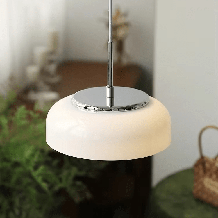 Lampa wisząca Bauhaus chrom biały