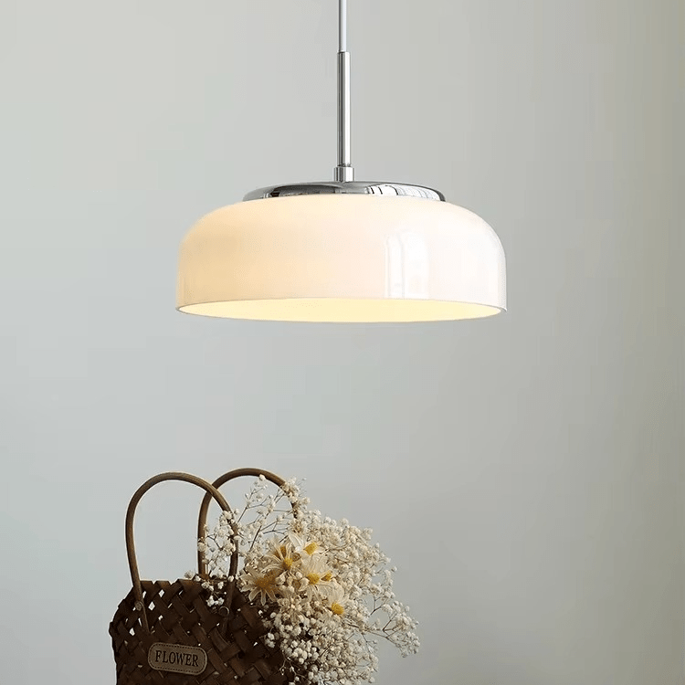 Lampa wisząca Bauhaus chrom biały