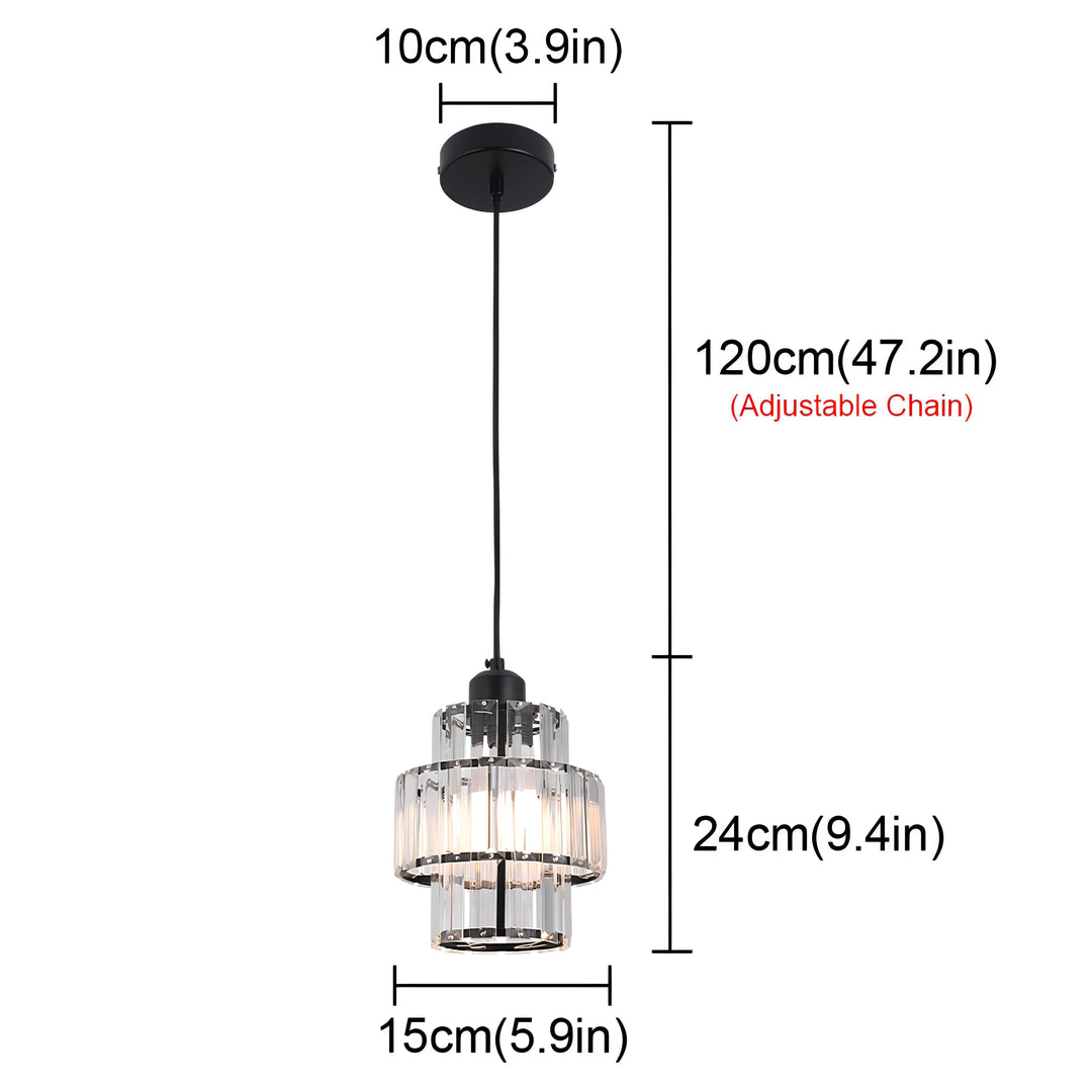 Fernando - Ronde Gelaagde Kristallen Hanglamp