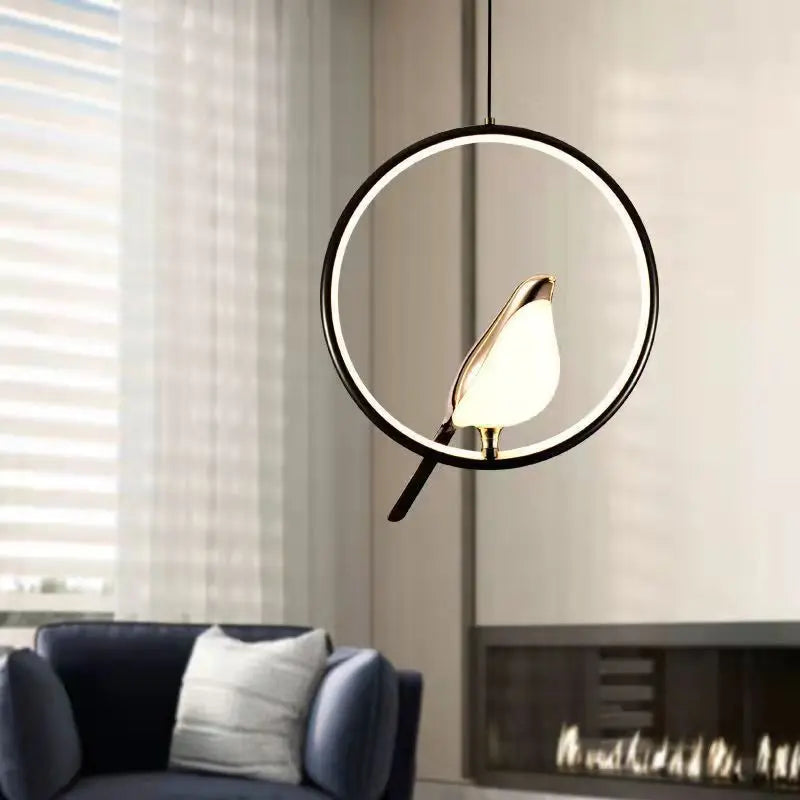 Lampa Wisząca LED Ekstrawagancka „Magpie” – Nowoczesny Design z Motywem Ptaka